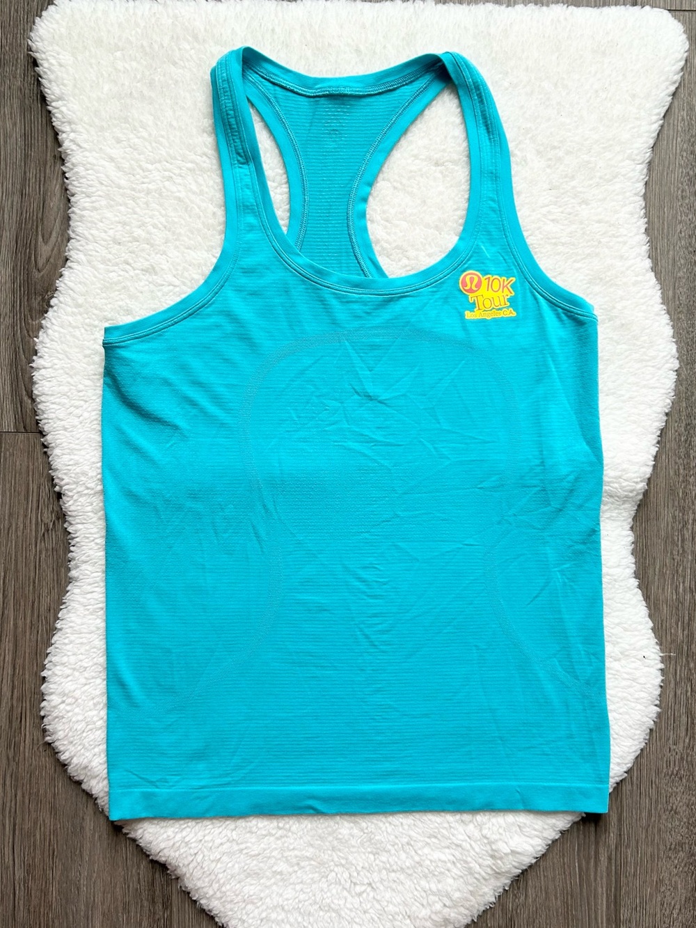Lululemon 10k LA Turquoise Racerback Swiftly Tech Tank Top